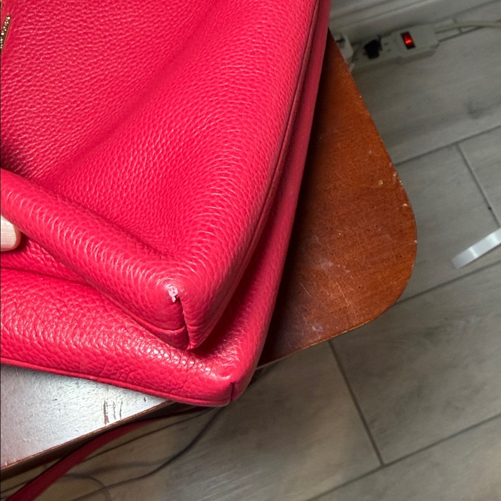 Coach Pebble Leather Cherry red Crossbody Bag - Picture 10 of 12